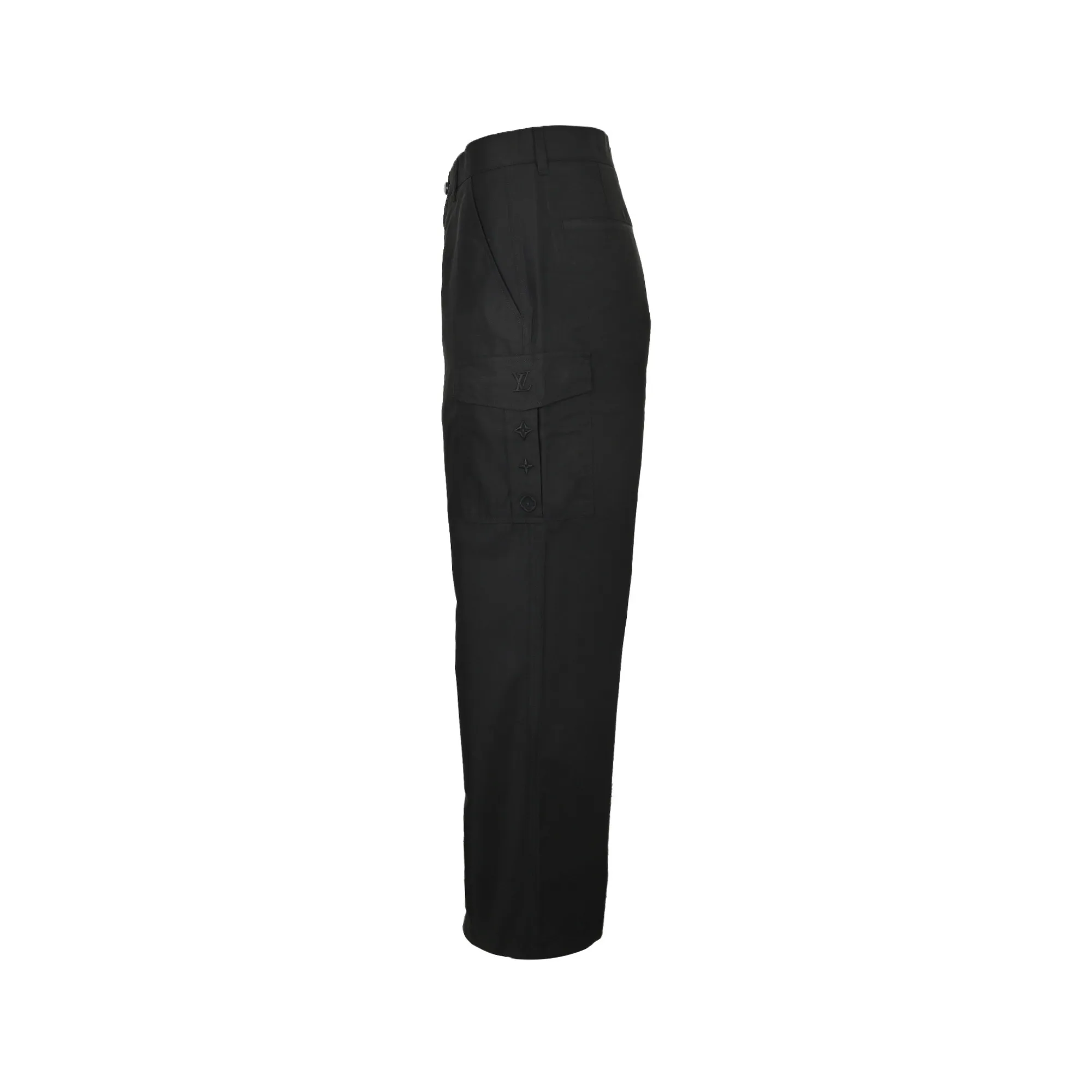 Louis Vuitton/Louis Vuitton pocket four-flower embroidered cargo trousers